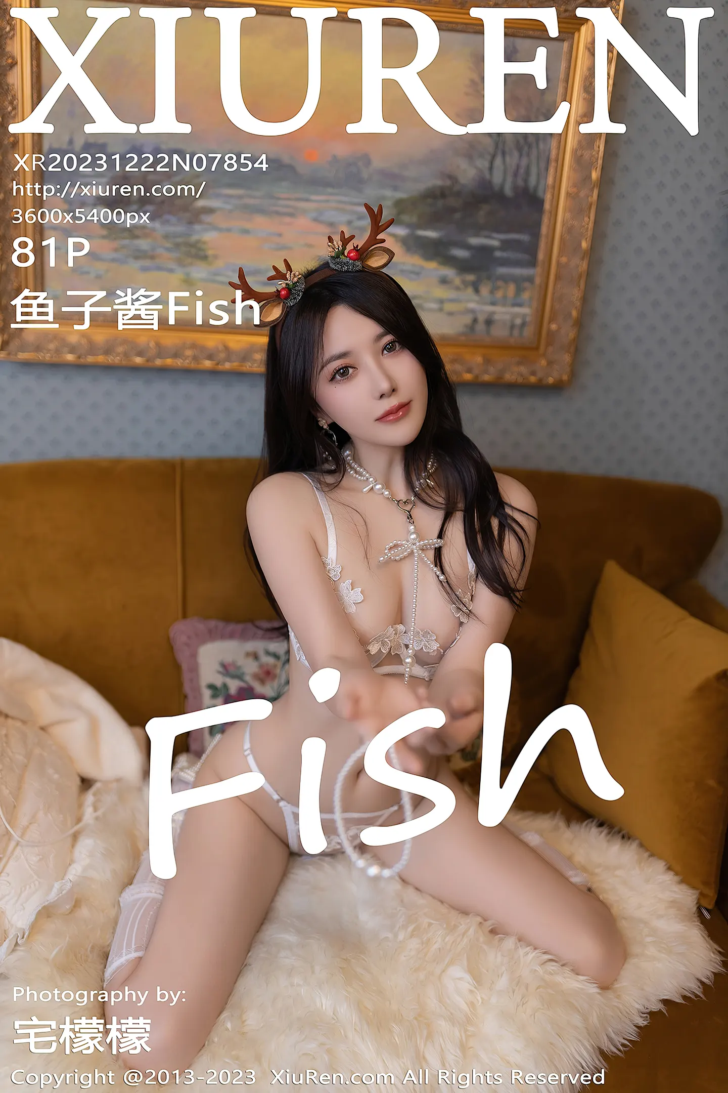 [XiuRen秀人网]No.7854_模特鱼子酱Fish圣诞主题脱红色短裙露白色轻透内衣撩人诱惑写真81P-秀人网 - XiuRen.Space